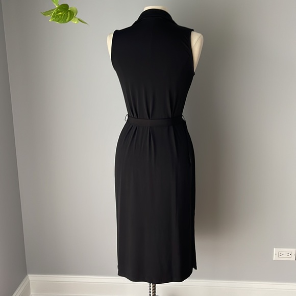 Michael Kors collared zipper front sleeveless black dress size XS - Picture 4 of 8